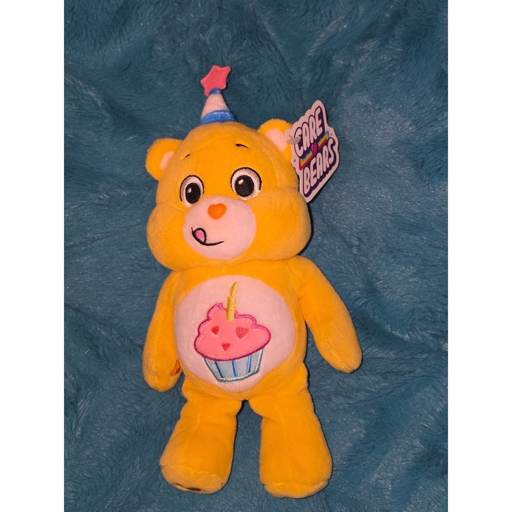 New 2021 Care‎ Bears 9 inch Bean Plush - Birthday Bear - Soft Huggable Material!